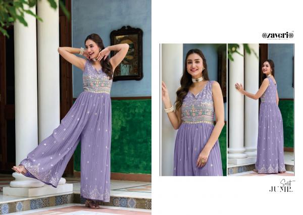 Zaveri Jump Suit Vol 4 georgette  New Stylist Wear Collection